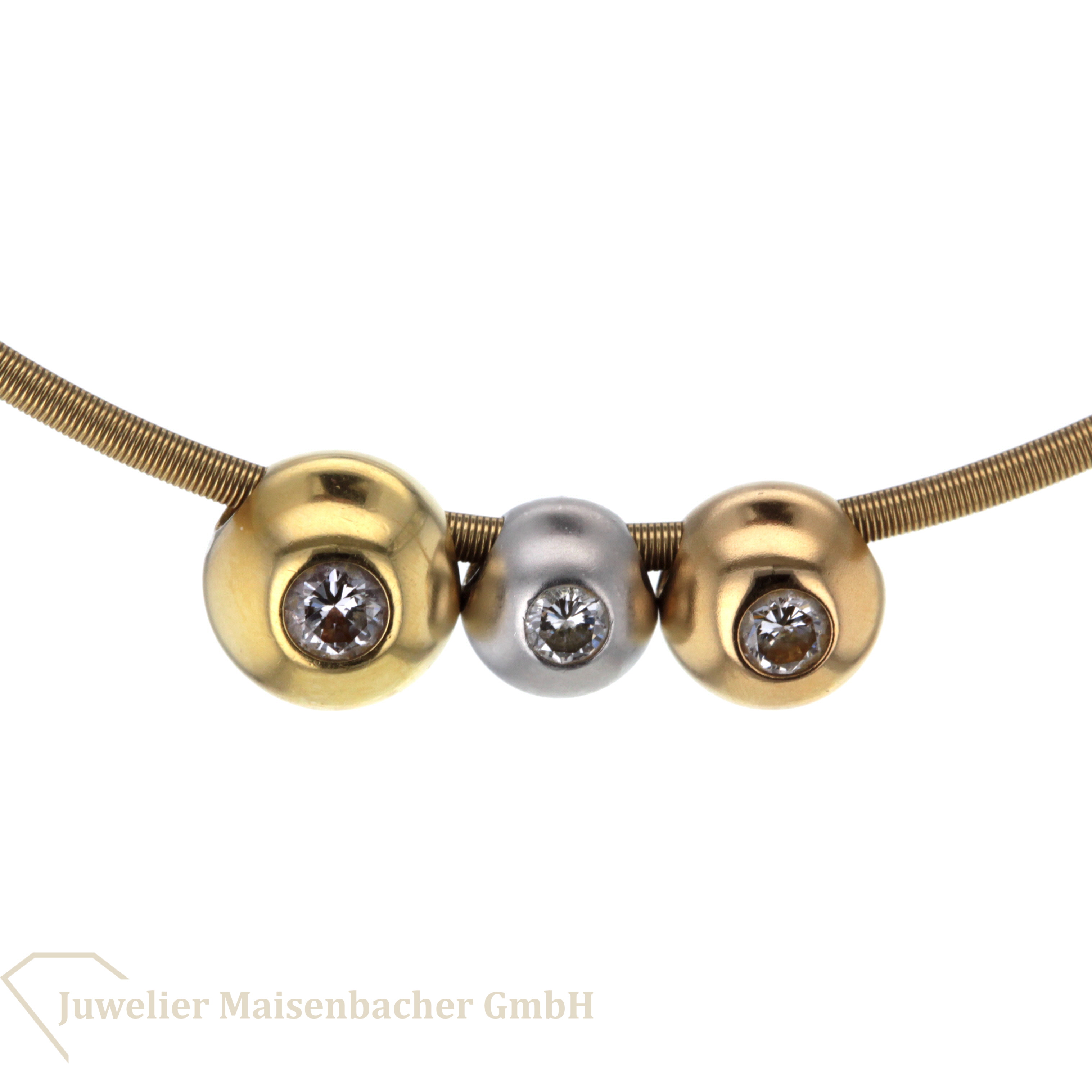 Niessing "Halsreif & Kugeln" Collier, Kette mit Anhänger