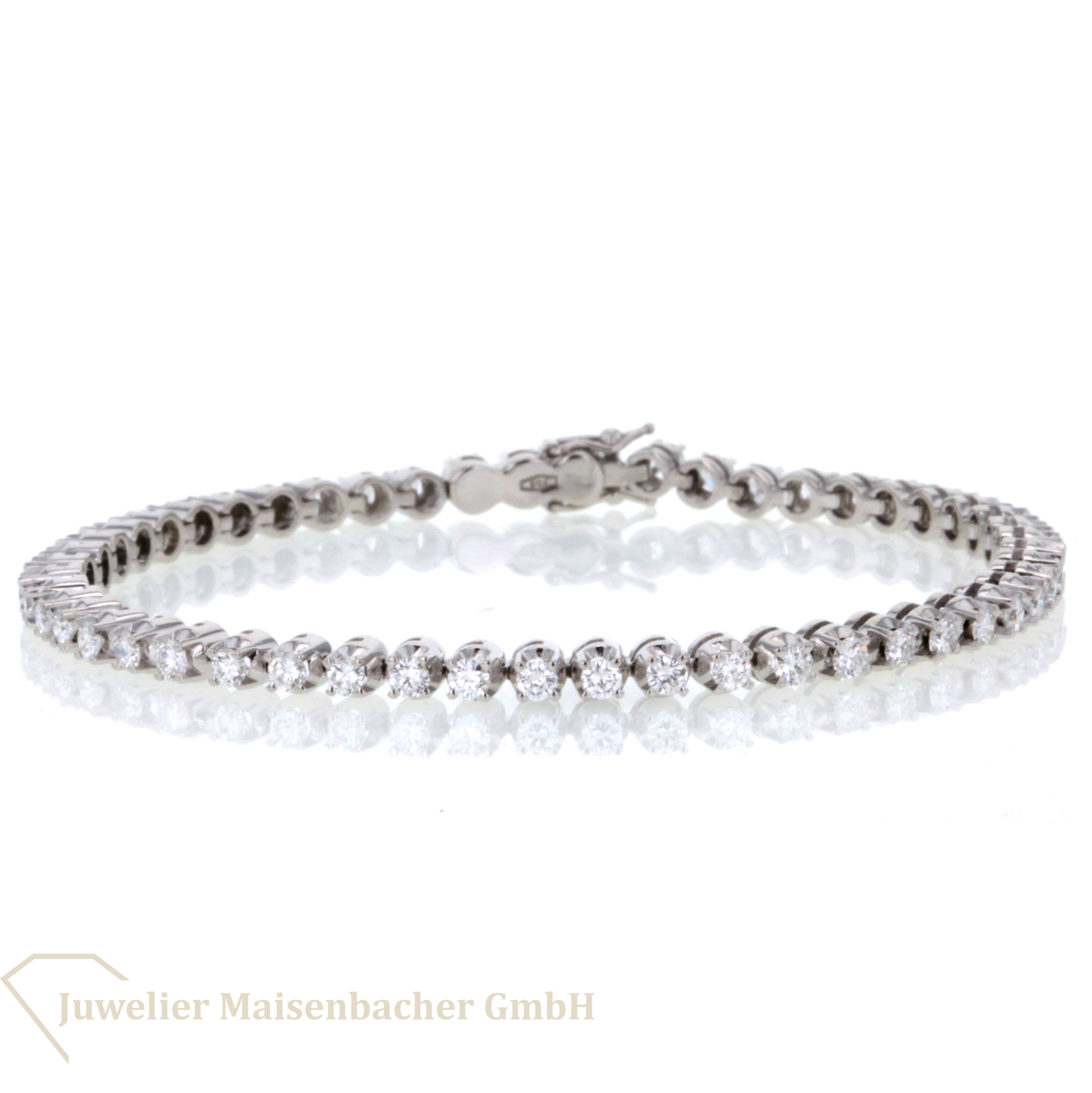 Riviere Tennisarmband mit 51 Brillten