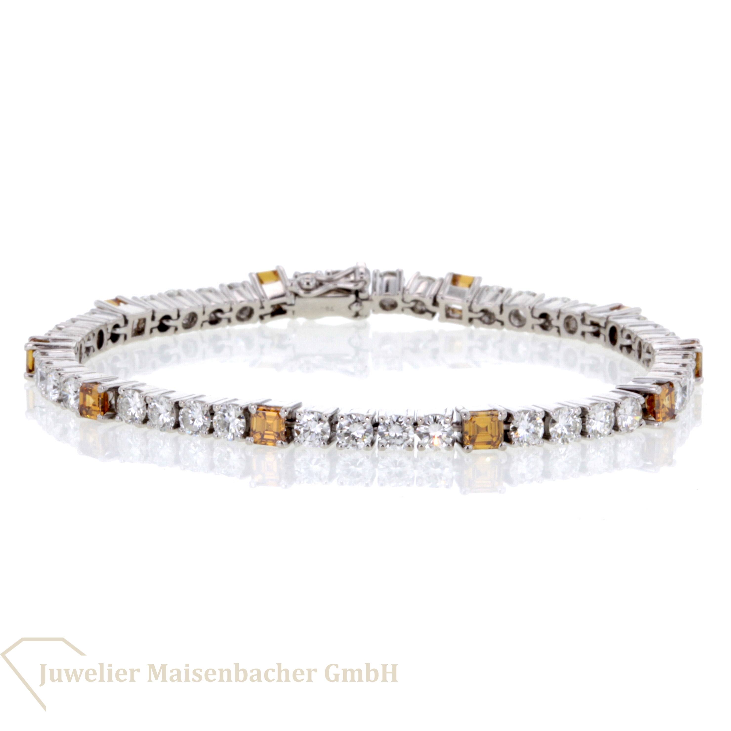 Riviere Armband *gelbe Diamanten*