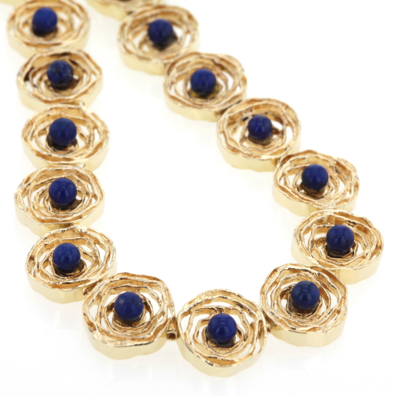 Gold-Collier *Lapislazuli*