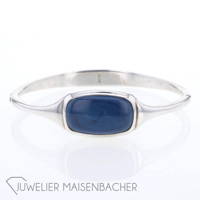 Boho Silber-Armreif Blauachat