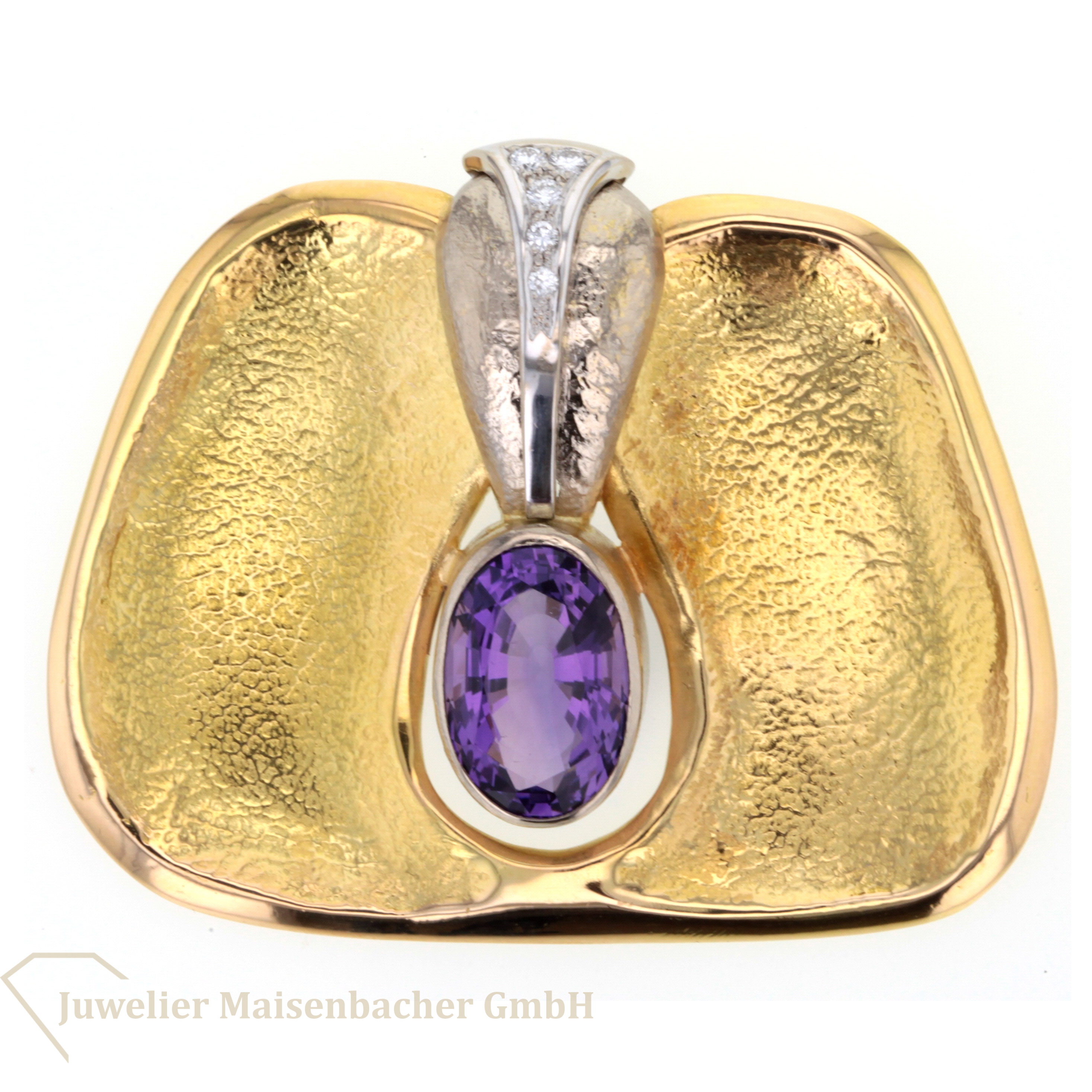 Brosche Kettenanhänger Amethyst