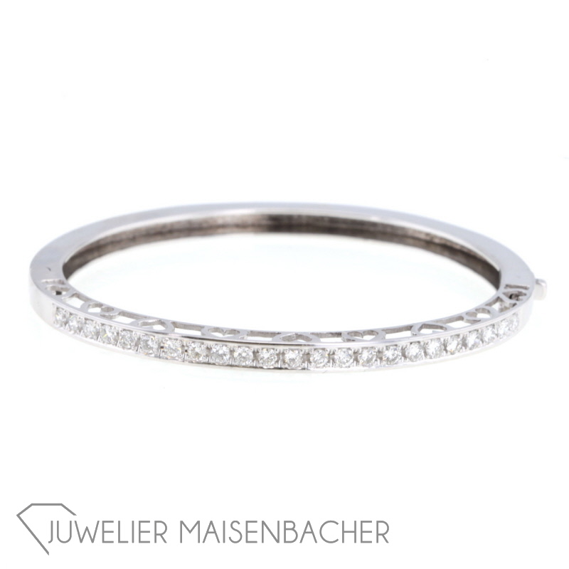 Weißgold Armreif Diamantbesatz