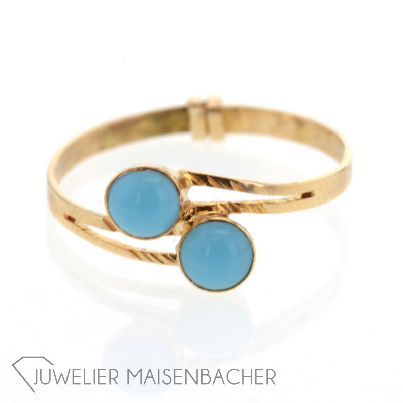 Achat-Ring blau