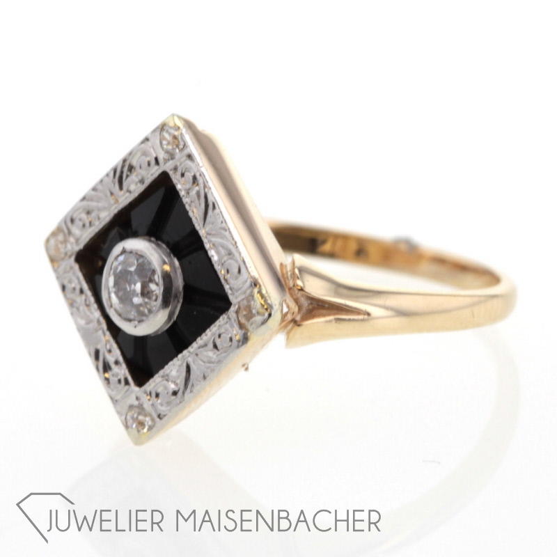 Art-Deco Ring Onyx