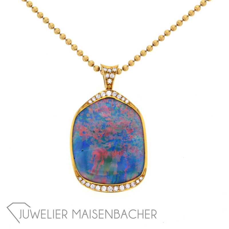 Kugelkette mit Opal Anhänger