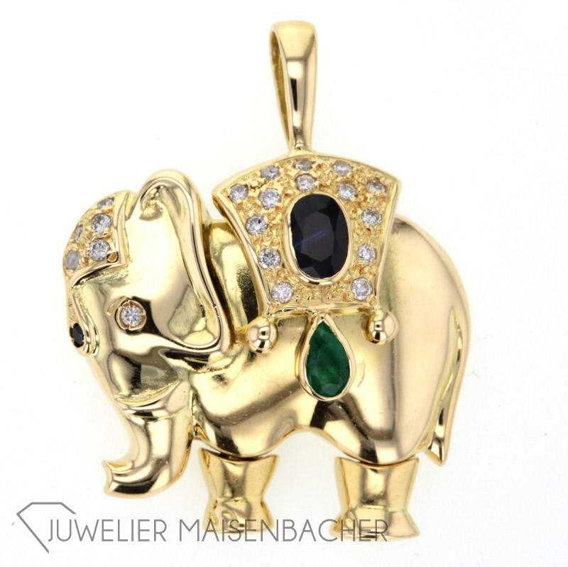 Pierre Lang Gold-Anhänger *Elefant*, beweglich