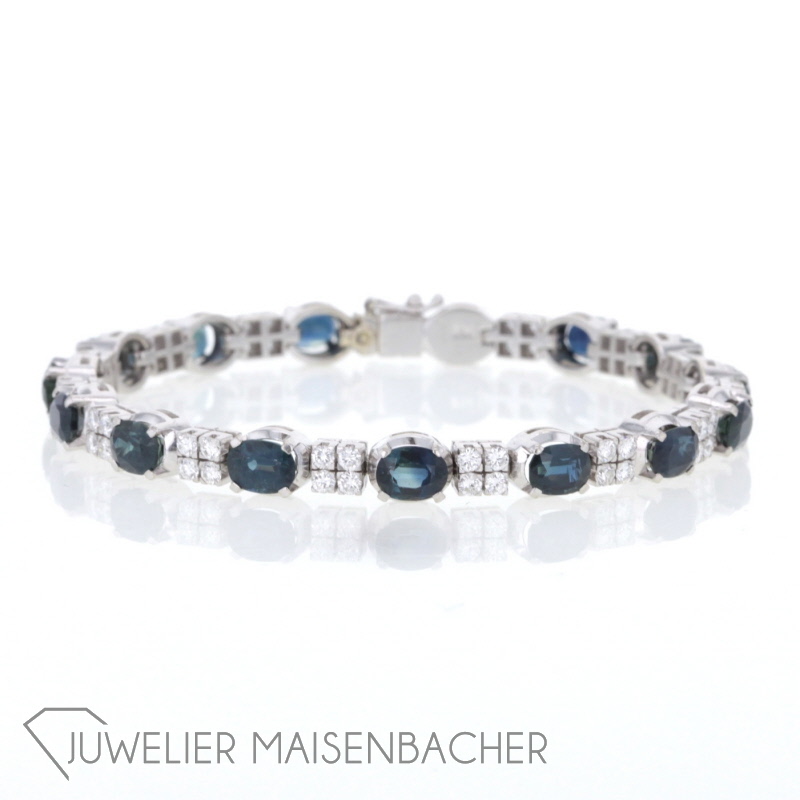 Edelstein-Armband Saphir mit Brillanten