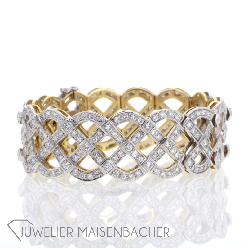 Opulent besetztes Brillant-Armband, 19,5 cm