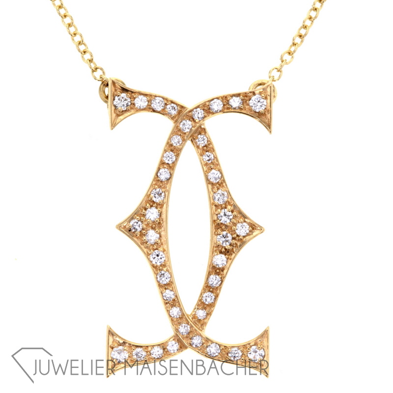 Diamantcollier CC Gold Kette 45 cm