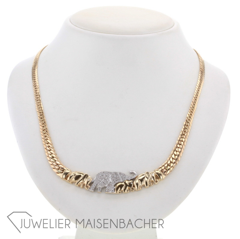 Collier Elefant Gold 46 cm