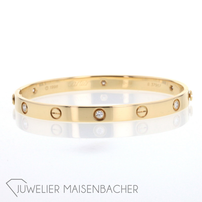 Cartier Love Armband Diamanten Gelbgold