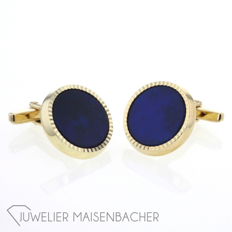 Manschettenknöpfe Lapislazuli Gold