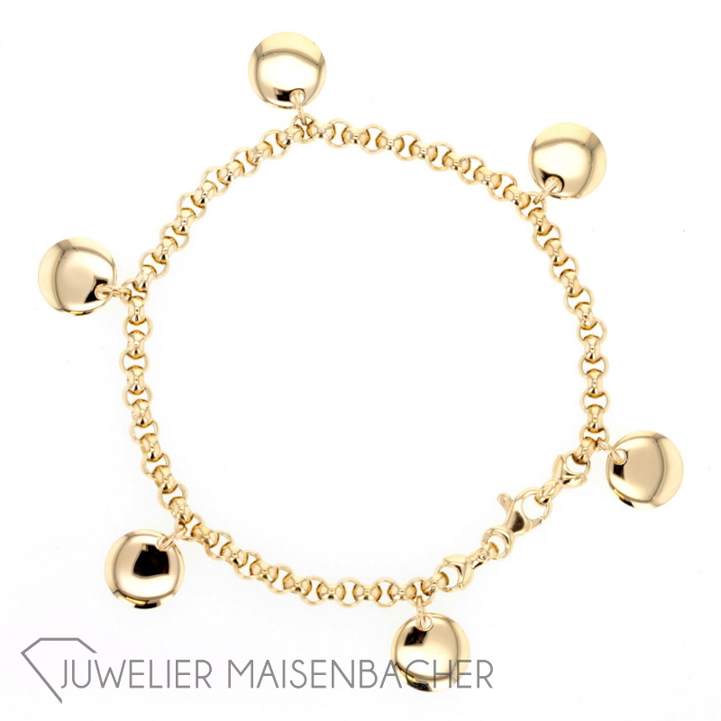 Bettelarmband Gold-Plättchen