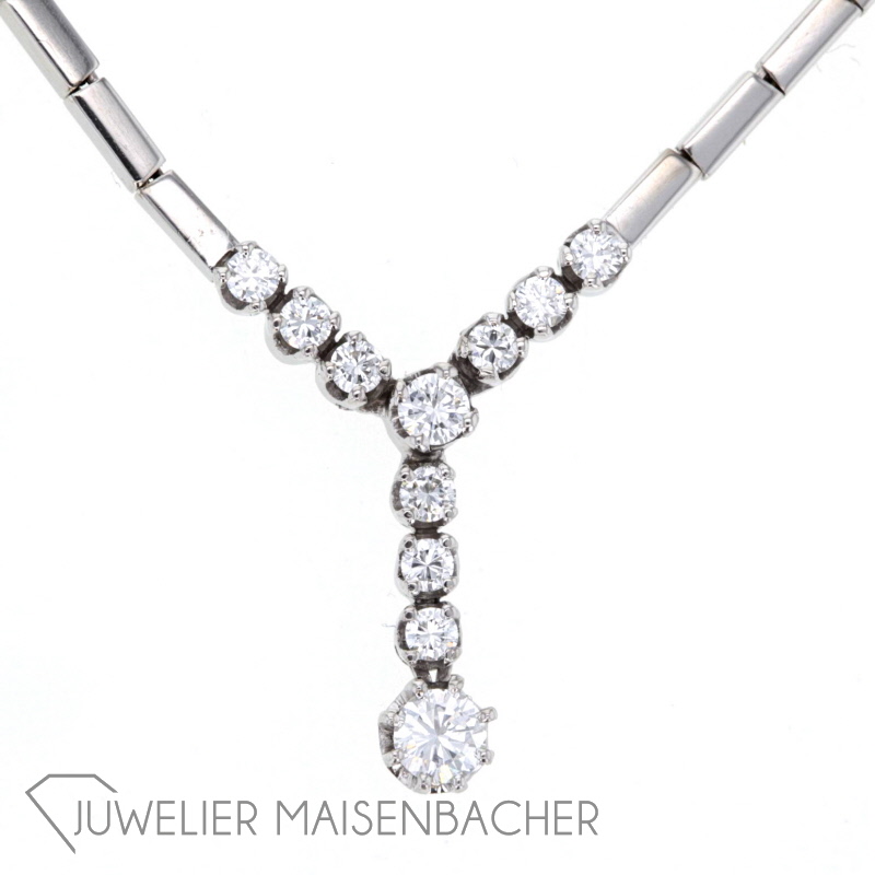 Diamant-Collier Weißgold