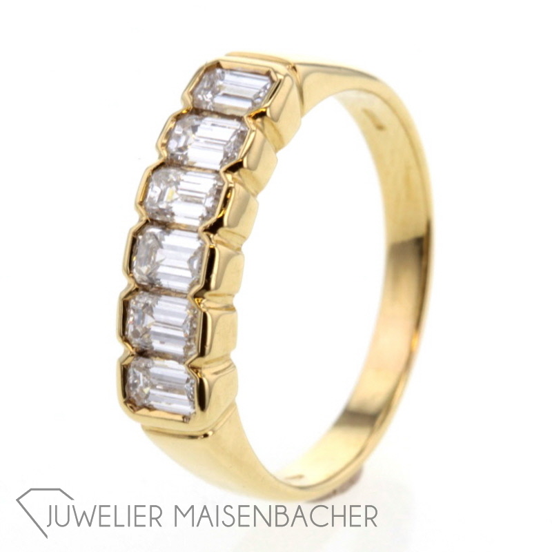 italienischer Schmuck Diamantring Gelbgold