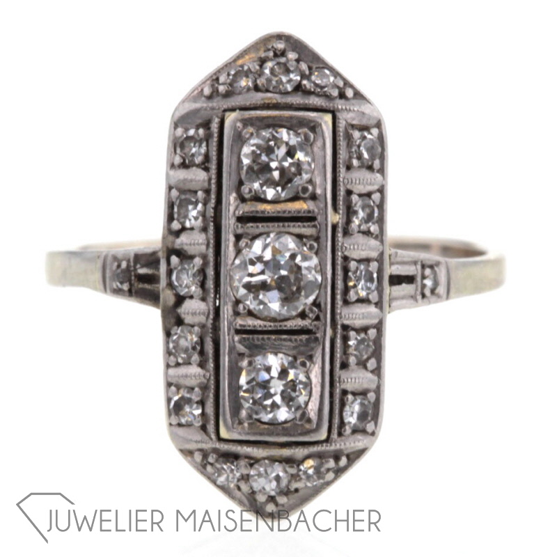 Art Deco Diamant-Ring, RG 53