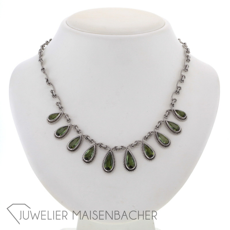 Collier *Peridot* Weißgold