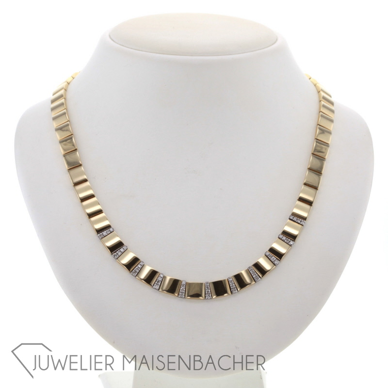 Bähner Gelbgold-Collier mit Brillanten