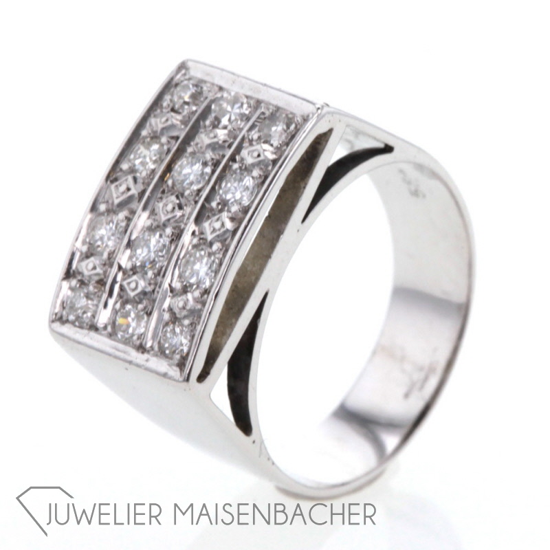 Opulenter Diamantring Weißgold, Ringgröße 53