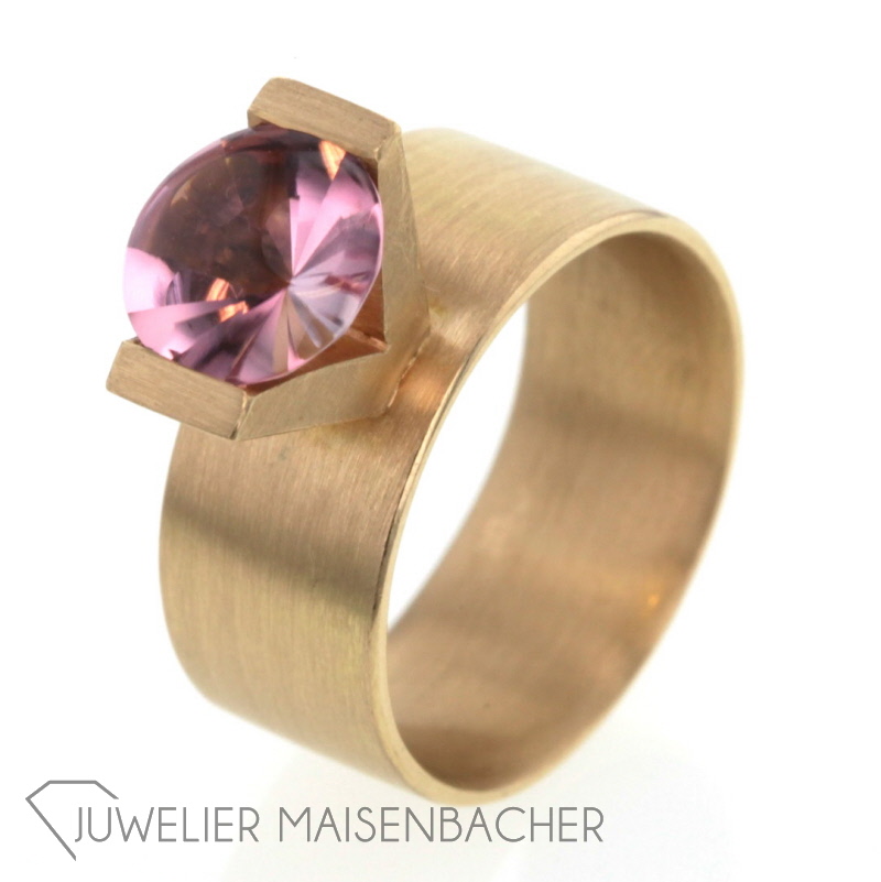 Design-Ring Morganit rosa