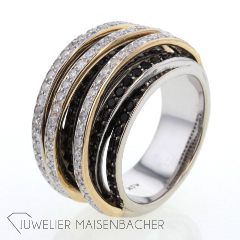 Statement-Ring *Schlaufen* Diamanten