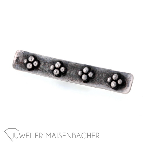 Perli Brosche 835/- Silber, Bauhaus, Handarbeit