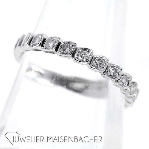 Klassischer Memory-Ring Weißgold *Welle*, RG 61