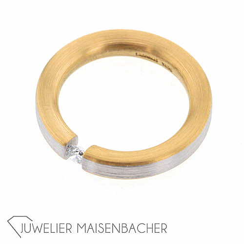 Niessing Spannring Platin und Feingold, RG 53