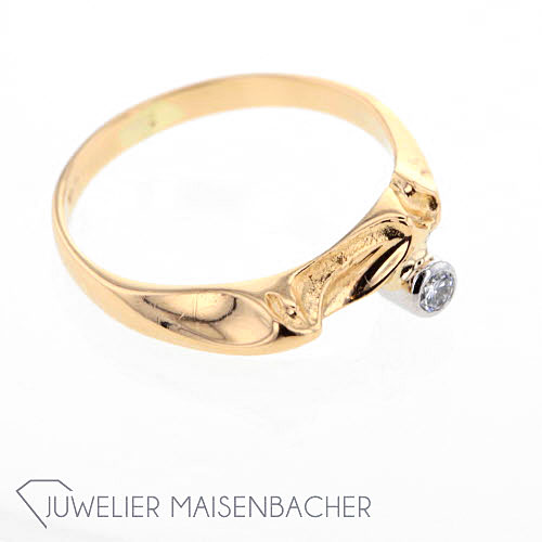 Skandinavischer Design-Ring bicolor