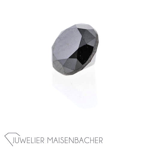 Loser Diamant im Brillantschliff, 0.53ct., schwarz