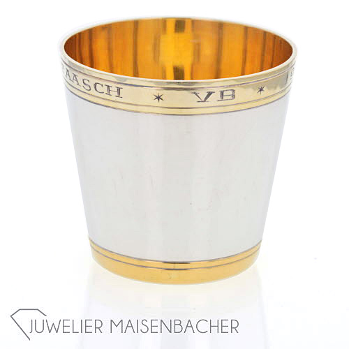 Hofjuwelier Hansen Konvolut 4 Schnapsbecher 925/- Sterling Silber