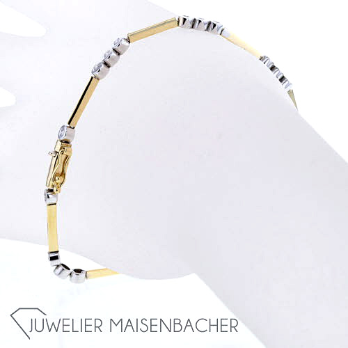 ZEN Diamant-Armband Gold bicolor