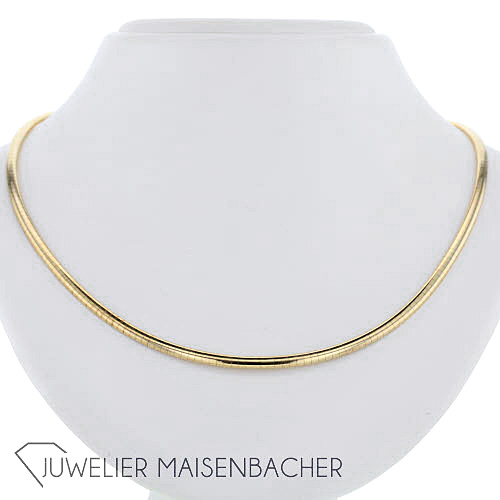 Klassischer Omega-Halsreif / Collier Gelbgold