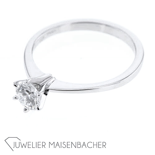 Klassischer Solitär-Ring mit Brillant 0.48ct., RG 51,5