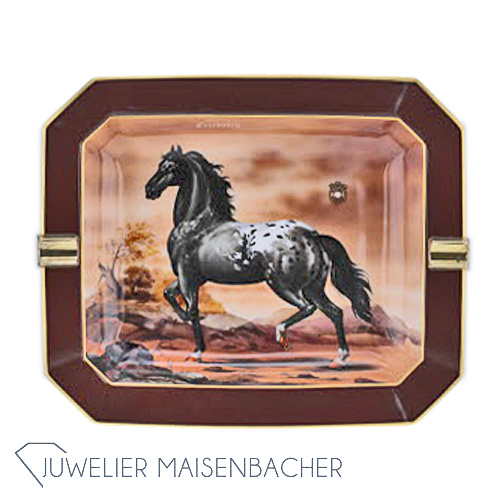 Juwelier Friedrich Porzellan-Aschenbecher, *Royal Horse*, Handbemalt