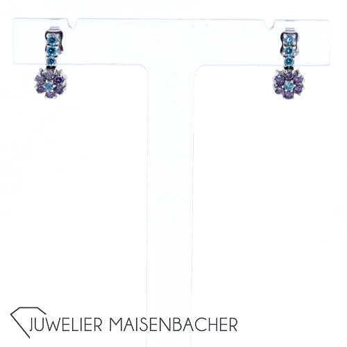 Ohrstecker mit Amethyst und Topas