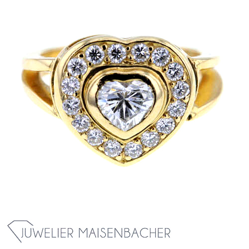 Diamantherz Ring Gold