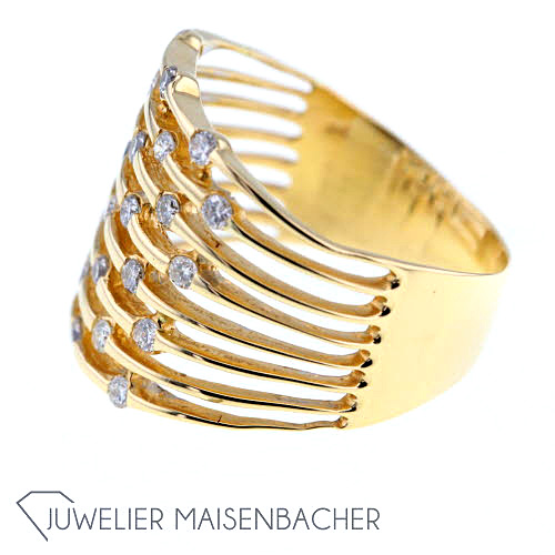 Diamant-Ring *Wellen*, Ringgröße 57