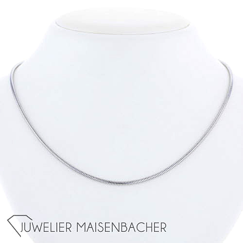 Friedrich Binder Schlangen-Kette 585/- Weißgold, Tragelänge 40,5cm