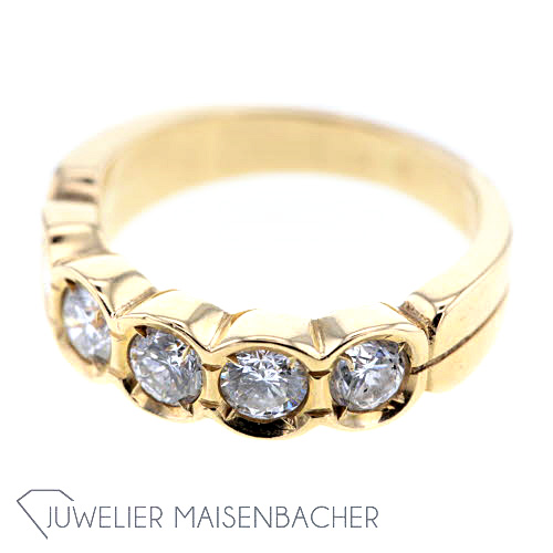 Klassischer Memory-Ring, 1/3 ausgefasst, Ringgröße 52