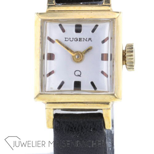 Dugena Damenarmbanduhr 585/- Gelbgold, Quarz