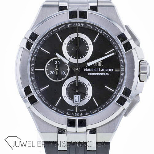 Maurice Lacroix Aikon Chronograph Herrenarmbanduhr, Edelstahl, Quarz