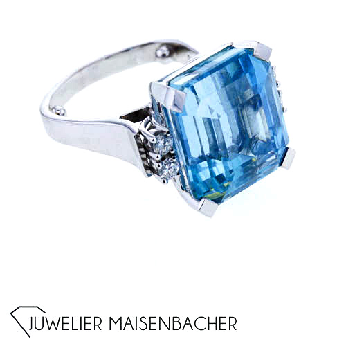 Bucherer Ring *Aquamarin*, Ringgröße 54