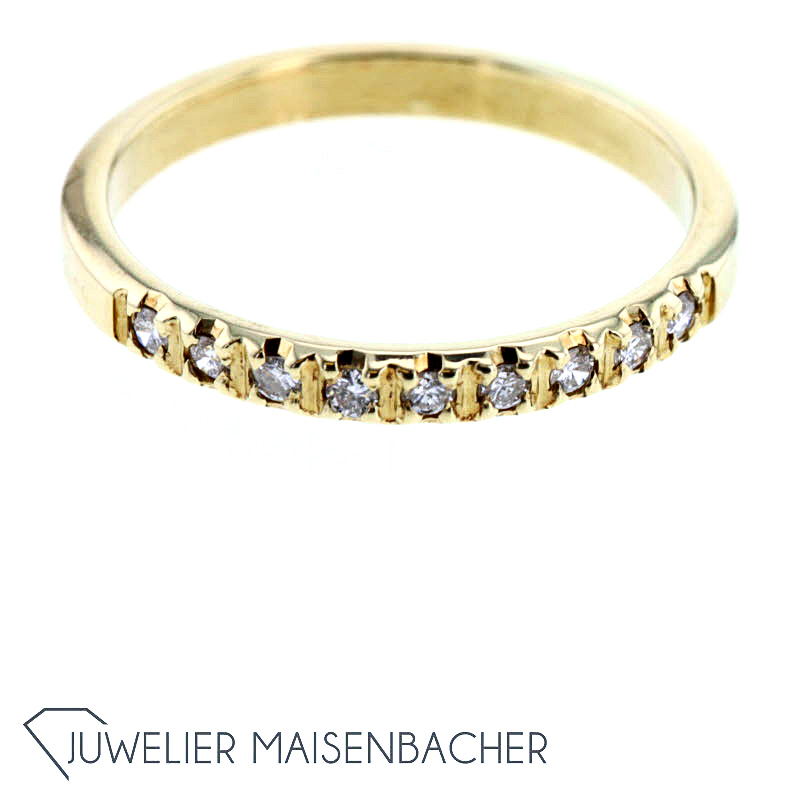 Klassischer Memory-Ring, 1/3 ausgefasst, Ringgröße 53,5