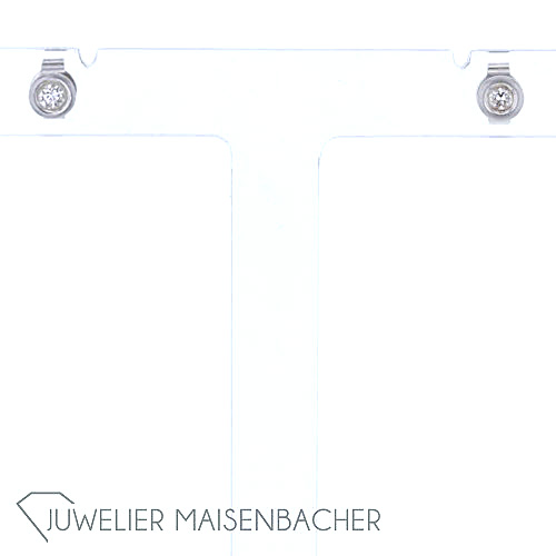 Klassische Solitär-Ohrstecker mit je 1 Brillant 0.15ct.