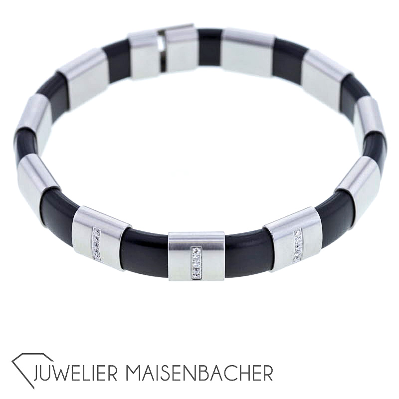 TeNo Armband *Shikou Deluxx* Kautschuck mit Brillanten