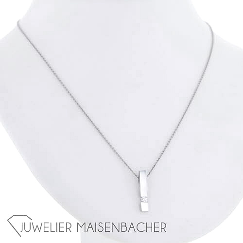 Schlichte Juwelier Kraemer Damen Kette mit Anhänger Diamant