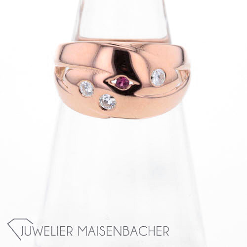 Damen Ring Rubin Diamanten