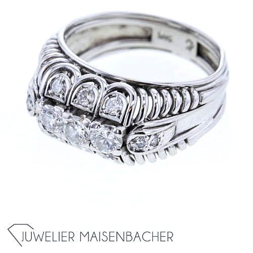 Damen Gebrüder Falk Ring Diamanten Ringgröße 53.5